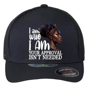 Black Queen Funny Gift Curly Natural Afro African American Cool Gift Flexfit Unipanel Trucker Cap