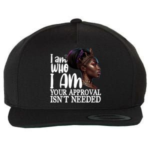 Black Queen Funny Gift Curly Natural Afro African American Cool Gift Wool Snapback Cap