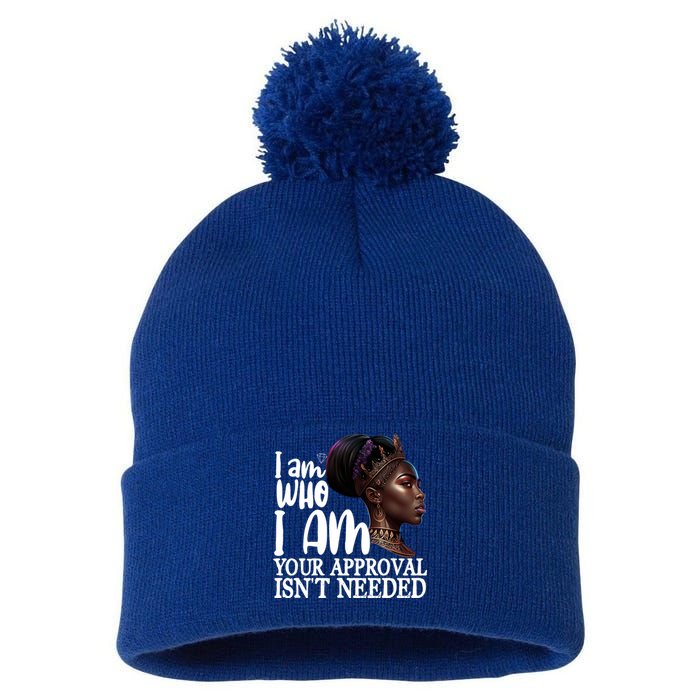 Black Queen Funny Gift Curly Natural Afro African American Cool Gift Pom Pom 12in Knit Beanie