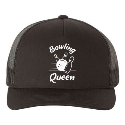 Bowling Queen Funny Bowler Mom Bowl Mothers Day Yupoong Adult 5-Panel Trucker Hat