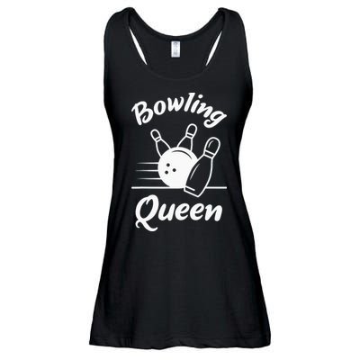 Bowling Queen Funny Bowler Mom Bowl Mothers Day Ladies Essential Flowy Tank