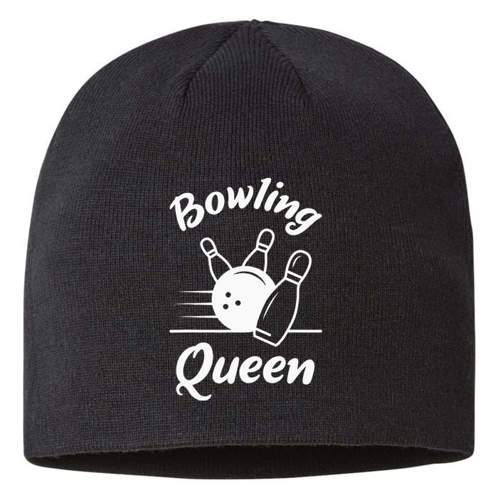 Bowling Queen Funny Bowler Mom Bowl Mothers Day Sustainable Beanie