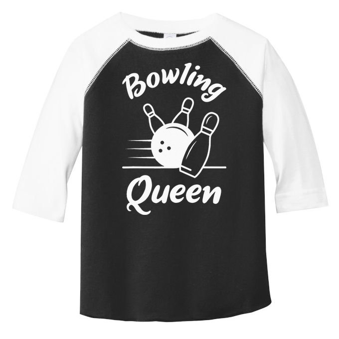 Bowling Queen Funny Bowler Mom Bowl Mothers Day Toddler Fine Jersey T-Shirt