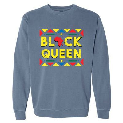 Black Queen Funny Gift African Roots Black History Month Gift Garment-Dyed Sweatshirt