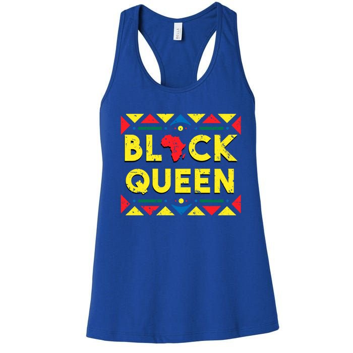 Black Queen Funny Gift African Roots Black History Month Gift Women's Racerback Tank