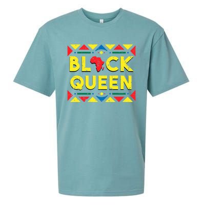 Black Queen Funny Gift African Roots Black History Month Gift Sueded Cloud Jersey T-Shirt