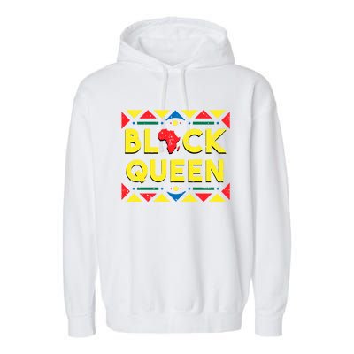 Black Queen Funny Gift African Roots Black History Month Gift Garment-Dyed Fleece Hoodie