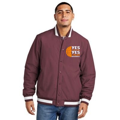 Basketball Quote Funny Basketball Player Basketball Lover Insulated Varsity Jacket