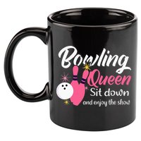 Bowling Queen, Funny Bowling 11oz C Handle Ceramic Mug
