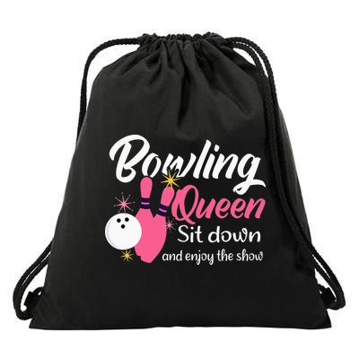 Bowling Queen, Funny Bowling Drawstring Bag
