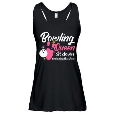 Bowling Queen, Funny Bowling Ladies Essential Flowy Tank