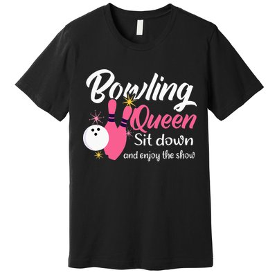 Bowling Queen, Funny Bowling Premium T-Shirt