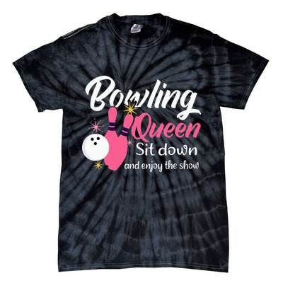 Bowling Queen, Funny Bowling Tie-Dye T-Shirt