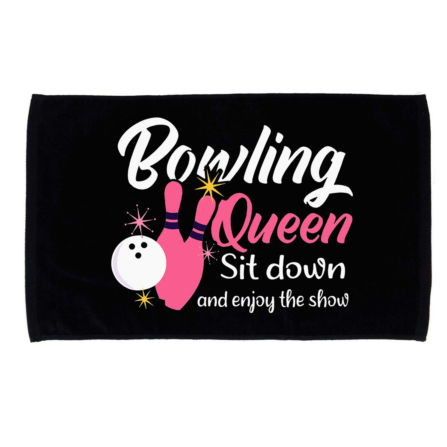 Bowling Queen, Funny Bowling Microfiber Hand Towel