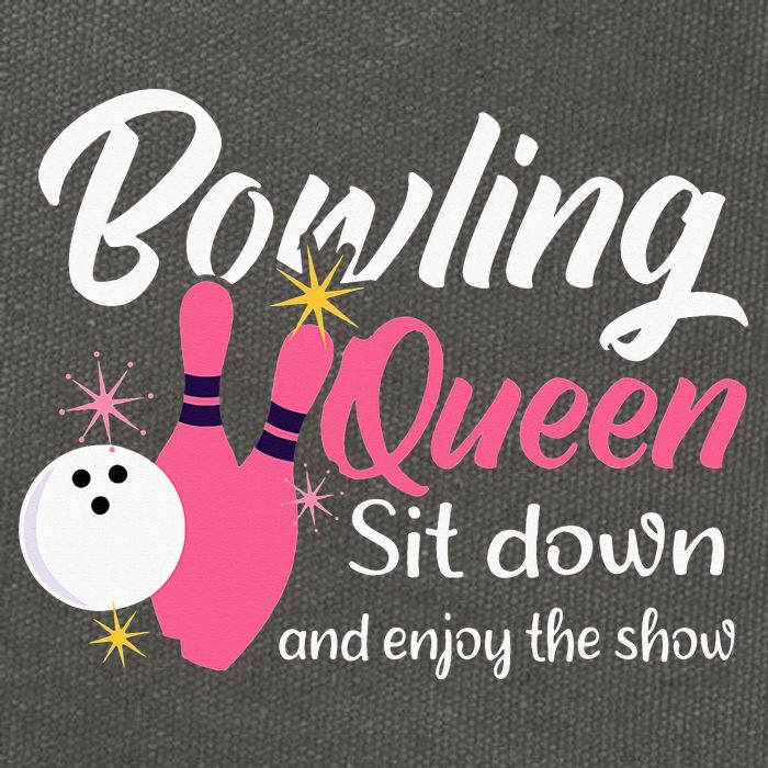 Bowling Queen, Funny Bowling Cotton Canvas Backpack