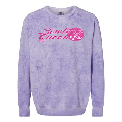 Bowling Queen Gift Colorblast Crewneck Sweatshirt