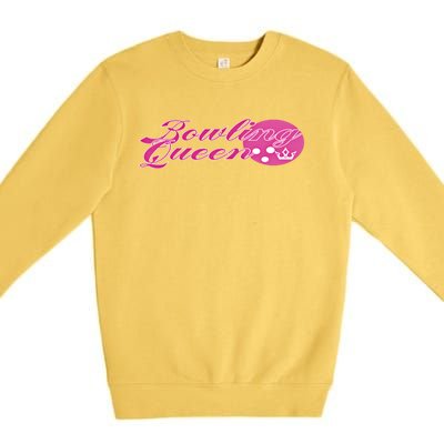 Bowling Queen Gift Premium Crewneck Sweatshirt