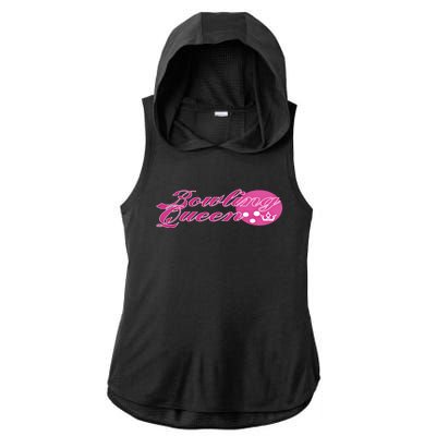 Bowling Queen Gift Ladies PosiCharge Tri-Blend Wicking Draft Hoodie Tank