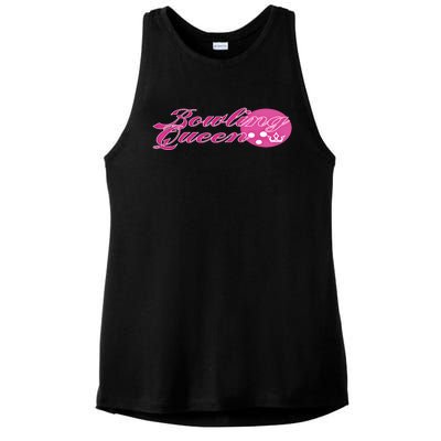 Bowling Queen Gift Ladies PosiCharge Tri-Blend Wicking Tank