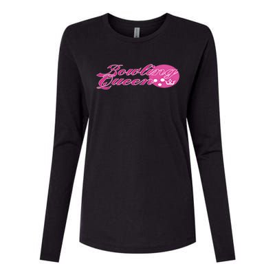 Bowling Queen Gift Womens Cotton Relaxed Long Sleeve T-Shirt