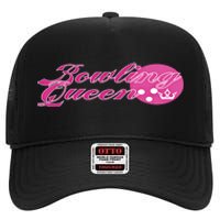 Bowling Queen Gift High Crown Mesh Back Trucker Hat