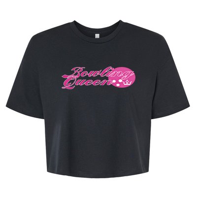 Bowling Queen Gift Bella+Canvas Jersey Crop Tee