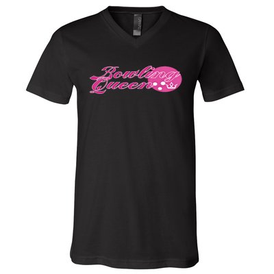 Bowling Queen Gift V-Neck T-Shirt