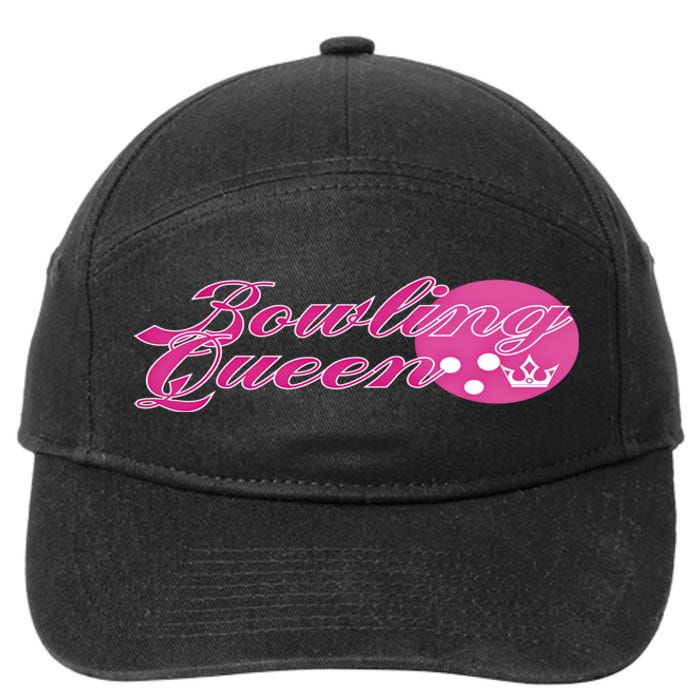 Bowling Queen Gift 7-Panel Snapback Hat