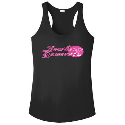 Bowling Queen Gift Ladies PosiCharge Competitor Racerback Tank