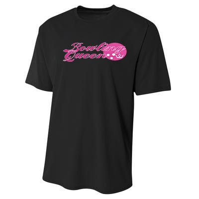 Bowling Queen Gift Performance Sprint T-Shirt