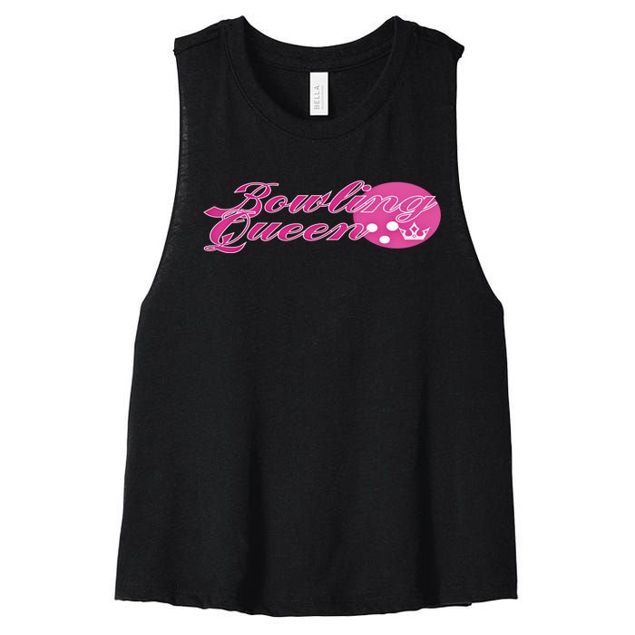 Bowling Queen Gift Women's Racerback Cropped Tank