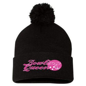 Bowling Queen Gift Pom Pom 12in Knit Beanie