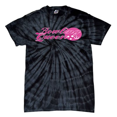 Bowling Queen Gift Tie-Dye T-Shirt