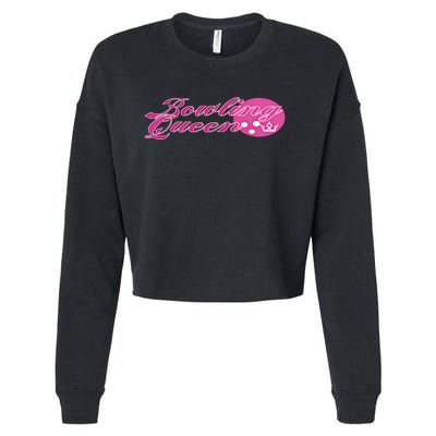 Bowling Queen Gift Cropped Pullover Crew