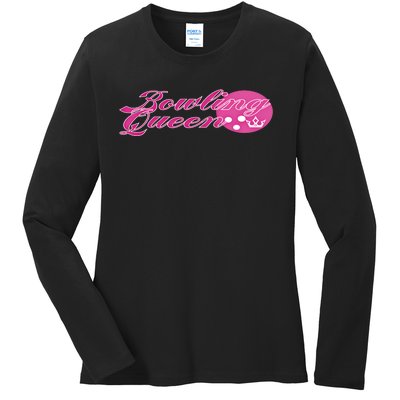 Bowling Queen Gift Ladies Long Sleeve Shirt