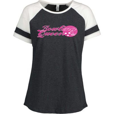 Bowling Queen Gift Enza Ladies Jersey Colorblock Tee