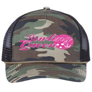 Bowling Queen Gift Retro Rope Trucker Hat Cap