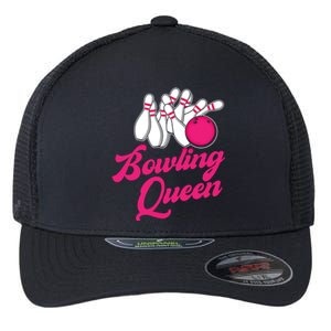 Bowling Queen Gift Flexfit Unipanel Trucker Cap