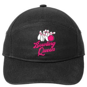 Bowling Queen Gift 7-Panel Snapback Hat