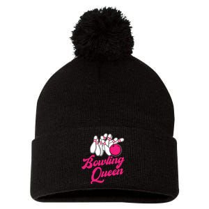 Bowling Queen Gift Pom Pom 12in Knit Beanie