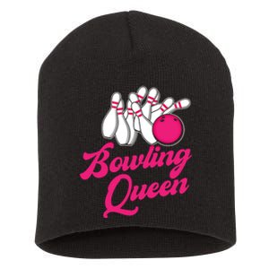 Bowling Queen Gift Short Acrylic Beanie