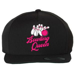 Bowling Queen Gift Wool Snapback Cap