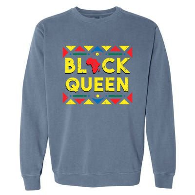 Black Queen Great Gift African Roots Black History Month Gift Garment-Dyed Sweatshirt