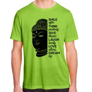 Buddha Quote Head Smile Often Yoga Cool Gift Adult ChromaSoft Performance T-Shirt