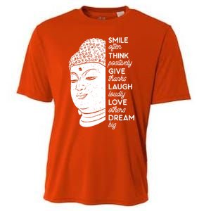 Buddha Quote Head Smile Often Yoga Cool Gift Cooling Performance Crew T-Shirt