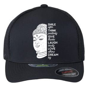 Buddha Quote Head Smile Often Yoga Cool Gift Flexfit Unipanel Trucker Cap