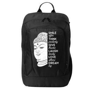 Buddha Quote Head Smile Often Yoga Cool Gift City Backpack