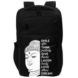 Buddha Quote Head Smile Often Yoga Cool Gift Impact Tech Backpack