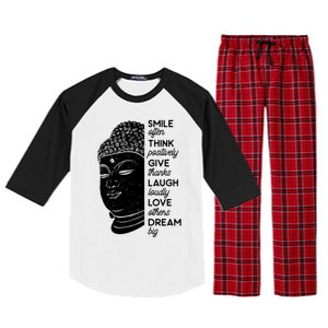 Buddha Quote Head Smile Often Yoga Cool Gift Raglan Sleeve Pajama Set