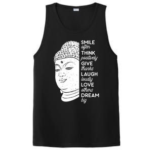 Buddha Quote Head Smile Often Yoga Cool Gift PosiCharge Competitor Tank